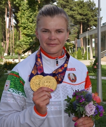 Champion of the First European Games Marina Litvinchuk http://ffk.mspu.by