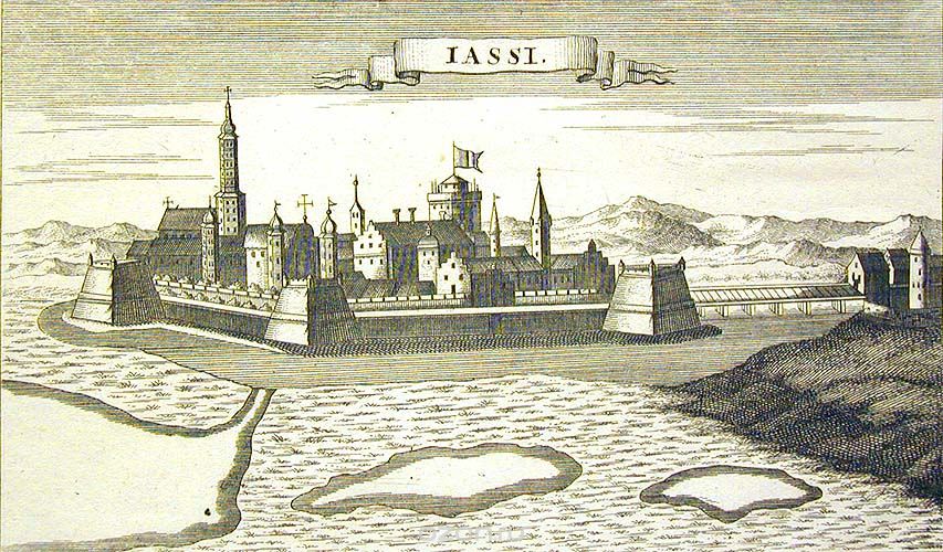 The Jassy city. Engraving by G. Bodenehr. First half of the 18th century
