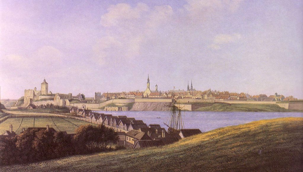 The Narva cityscape in the middle of the 18th century