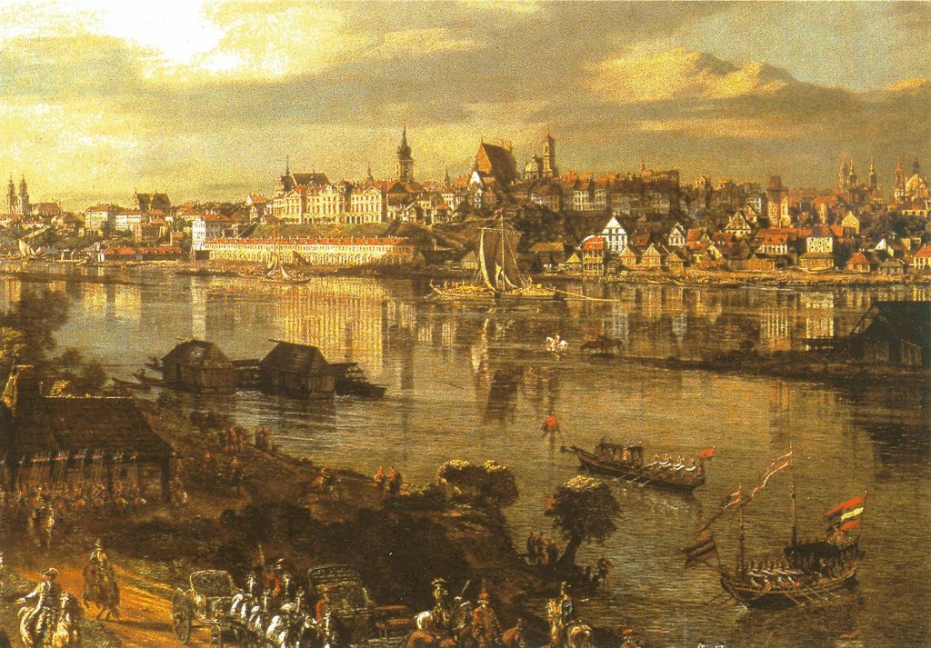 The Warsaw cityscape from the Royal Castle terrace by B. Belotto. 1773
