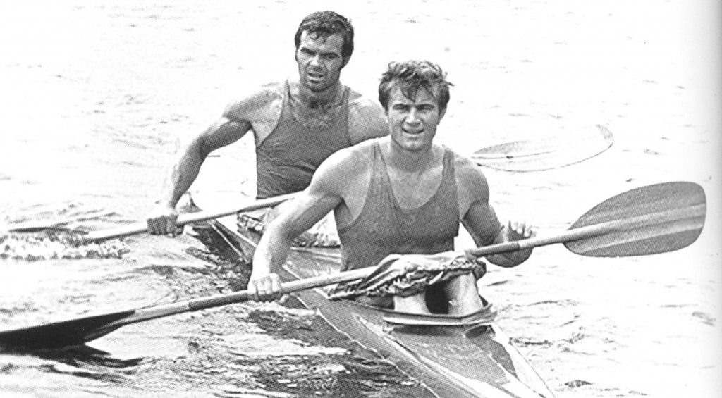 Olympic champions Nikolai Gorbachev  and Victor Kratasyuk  (1972). Book Гребля на байдарках и каноэ в Республике Беларусь