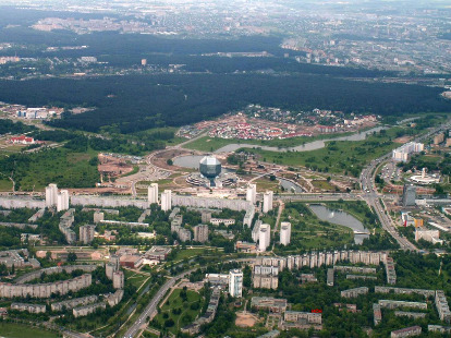 Парк_Вид Панорама Национальной библиотеки Беларуси