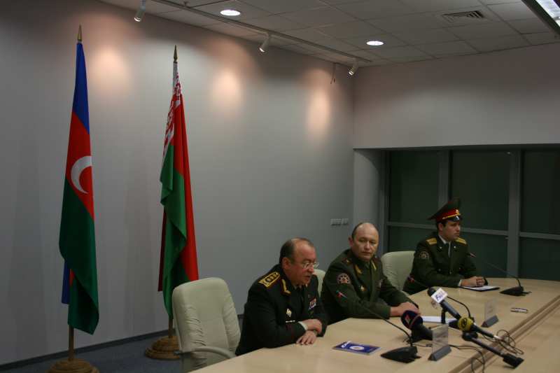 Пресс-конференция министров по чрезвычайным ситуациям Беларуси и Азербайджана
