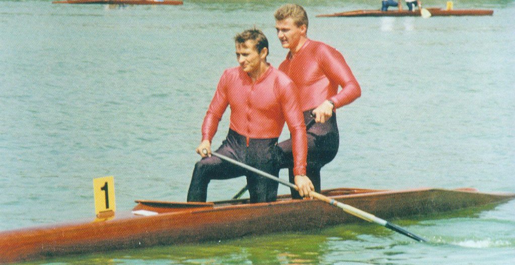 Olympic champions Alexander Maseykov and Dmitry Dovgalenok (1992). Book Гребля на байдарках и каноэ в Республике Беларусь
